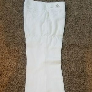 White linen pants